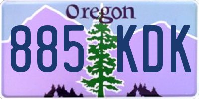 OR license plate 885KDK