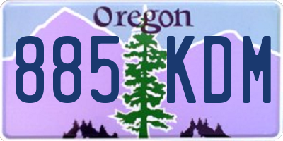 OR license plate 885KDM