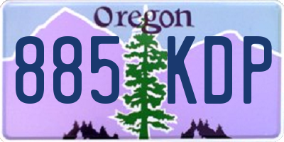 OR license plate 885KDP