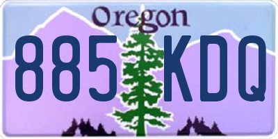 OR license plate 885KDQ