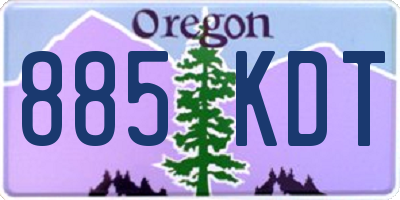 OR license plate 885KDT