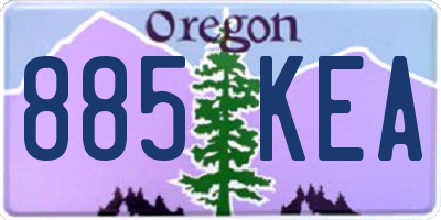 OR license plate 885KEA
