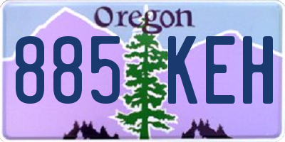 OR license plate 885KEH
