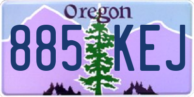 OR license plate 885KEJ