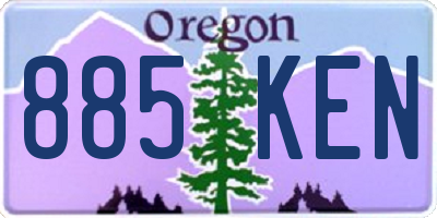 OR license plate 885KEN