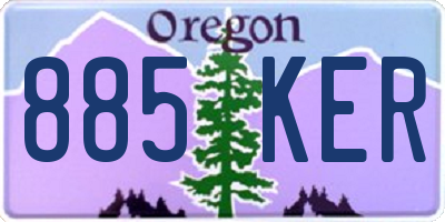 OR license plate 885KER