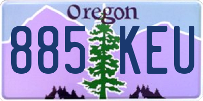 OR license plate 885KEU