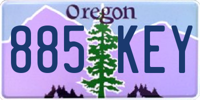 OR license plate 885KEY