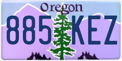 OR license plate 885KEZ