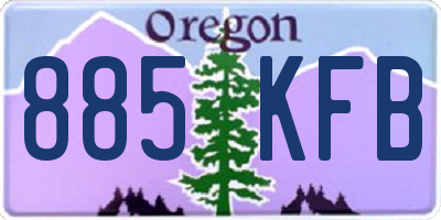 OR license plate 885KFB