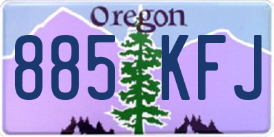 OR license plate 885KFJ