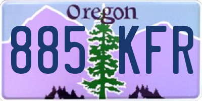 OR license plate 885KFR
