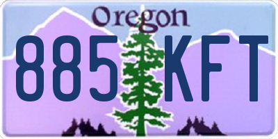 OR license plate 885KFT
