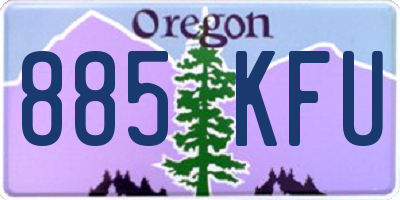 OR license plate 885KFU