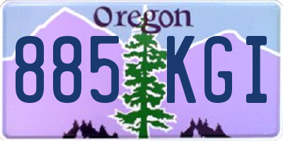 OR license plate 885KGI