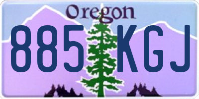 OR license plate 885KGJ