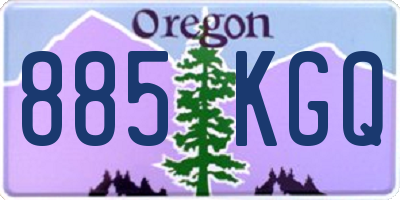OR license plate 885KGQ