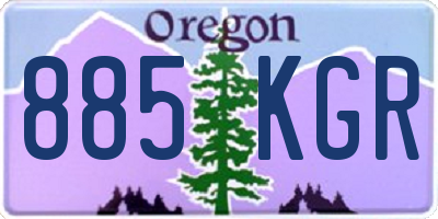 OR license plate 885KGR