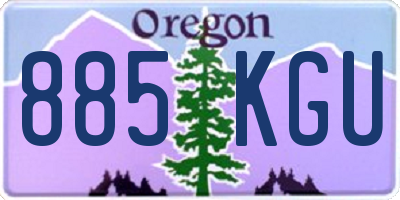 OR license plate 885KGU