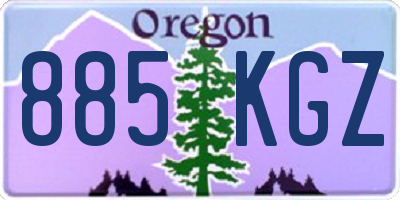 OR license plate 885KGZ
