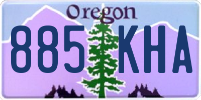 OR license plate 885KHA