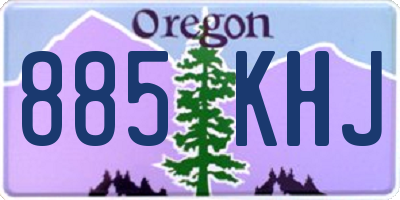 OR license plate 885KHJ