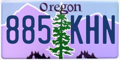 OR license plate 885KHN