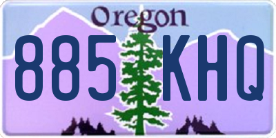 OR license plate 885KHQ