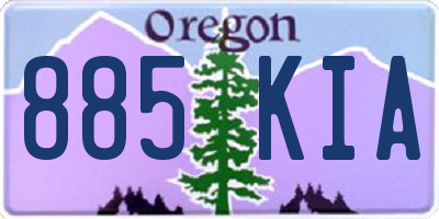 OR license plate 885KIA