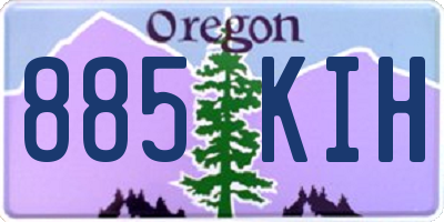 OR license plate 885KIH