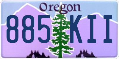 OR license plate 885KII