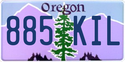 OR license plate 885KIL