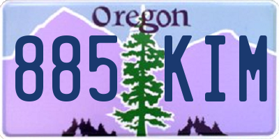 OR license plate 885KIM