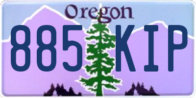 OR license plate 885KIP