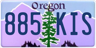 OR license plate 885KIS