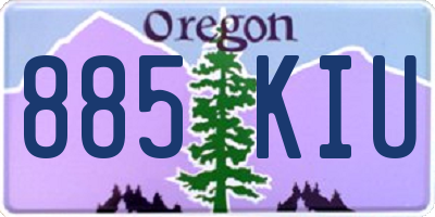 OR license plate 885KIU