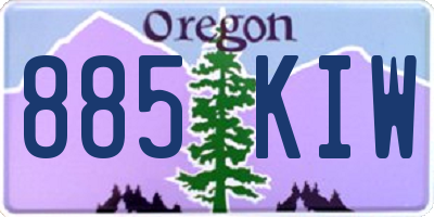 OR license plate 885KIW