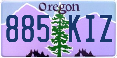 OR license plate 885KIZ