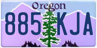 OR license plate 885KJA