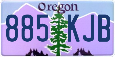 OR license plate 885KJB