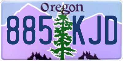 OR license plate 885KJD