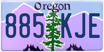 OR license plate 885KJE