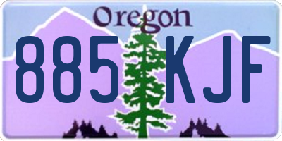 OR license plate 885KJF