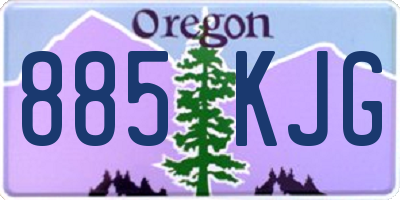 OR license plate 885KJG