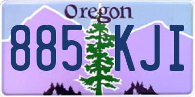 OR license plate 885KJI