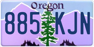 OR license plate 885KJN