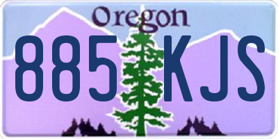 OR license plate 885KJS