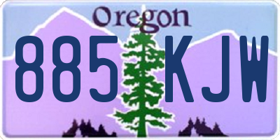 OR license plate 885KJW
