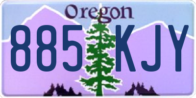 OR license plate 885KJY