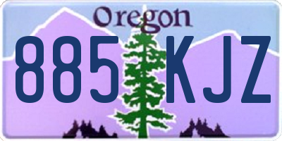 OR license plate 885KJZ